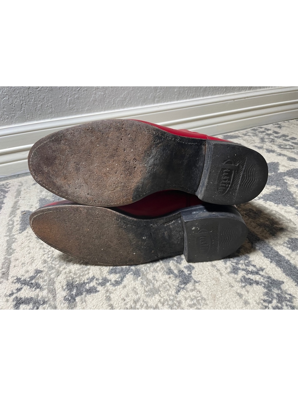Women’s Justin vintage red round toe western roper size 6.5 B - Picture 9 of 9